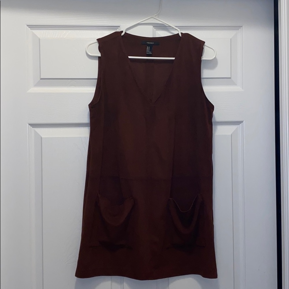 Velvet dark burnt orange cocktail dress